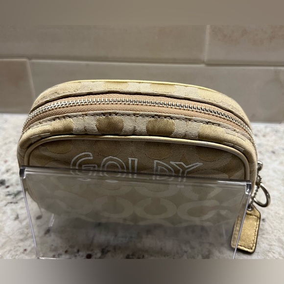 Coach Poppy Chan Collection "Goldy" Cosmetic Pouch - Picture 5 of 8